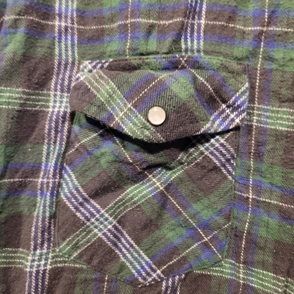 Vintage Wranglers Plaid Pearl Snap Flannel Shirt Size XL EUC - Picture 2 of 7
